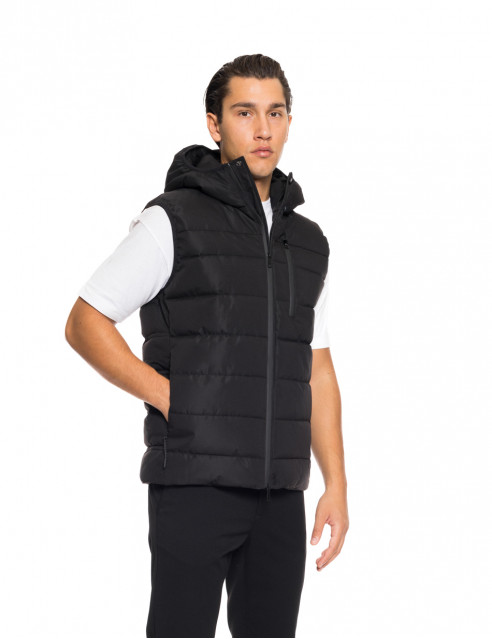 Βiston fashion ανδρικό αμάνικο μπουφάν με ενσωματωμένη κουκούλα