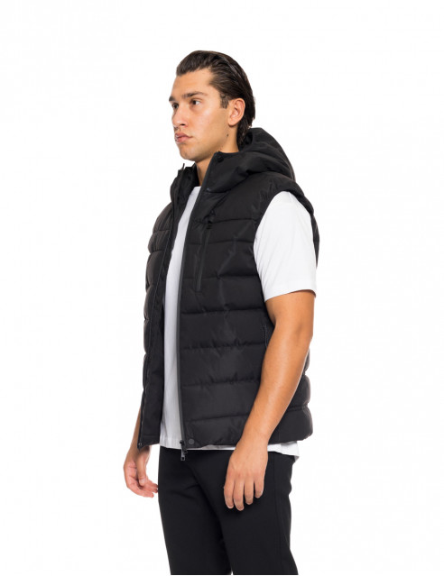 Βiston fashion ανδρικό αμάνικο μπουφάν με ενσωματωμένη κουκούλα