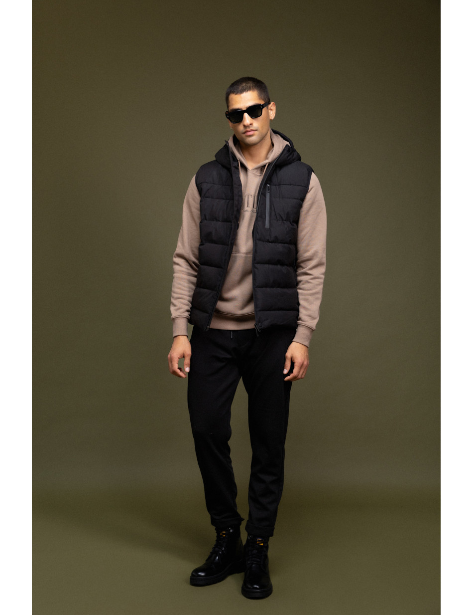 Βiston fashion ανδρικό αμάνικο μπουφάν με ενσωματωμένη κουκούλα