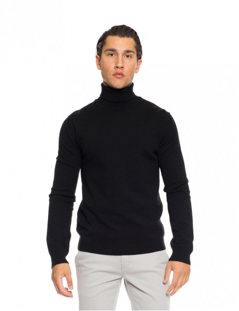 Biston fashion ανδρική πλεκτή μπλούζα με όρθιο γιακά