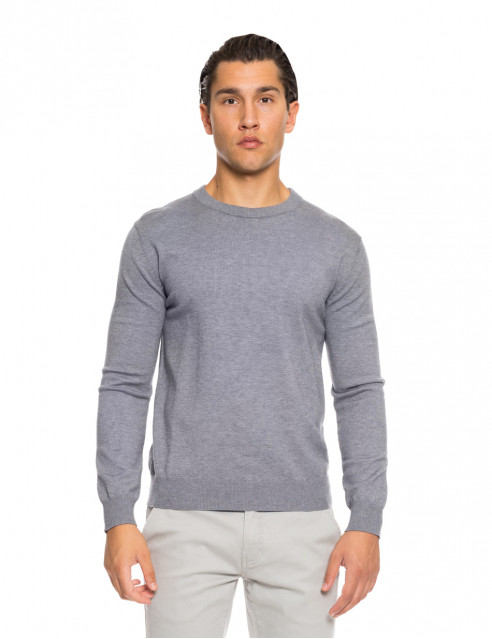 Biston fashion ανδρική πλεκτή μπλούζα με στρόγγυλο λαιμό