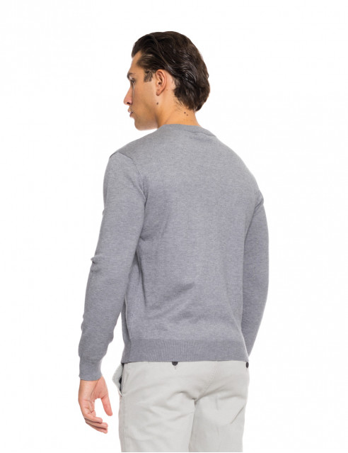 Biston fashion ανδρική πλεκτή μπλούζα με στρόγγυλο λαιμό
