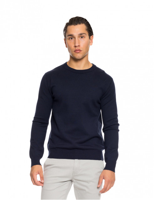 Biston fashion ανδρική πλεκτή μπλούζα με στρόγγυλο λαιμό