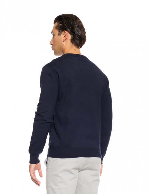 Biston fashion ανδρική πλεκτή μπλούζα με στρόγγυλο λαιμό