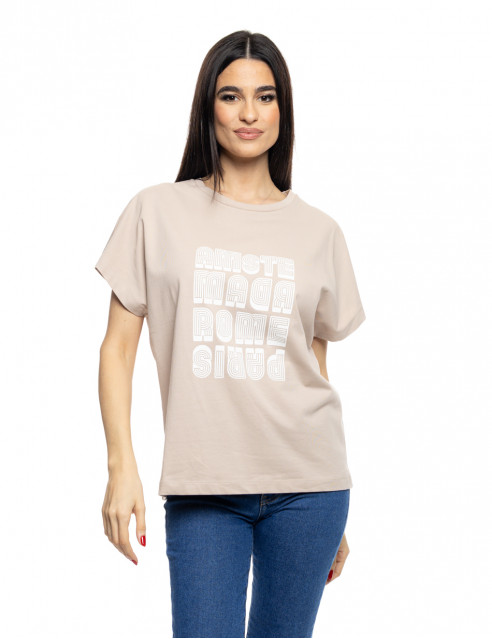 S' Γυναικείο t-shirt με τύπωμα ''AMSTERDAM''