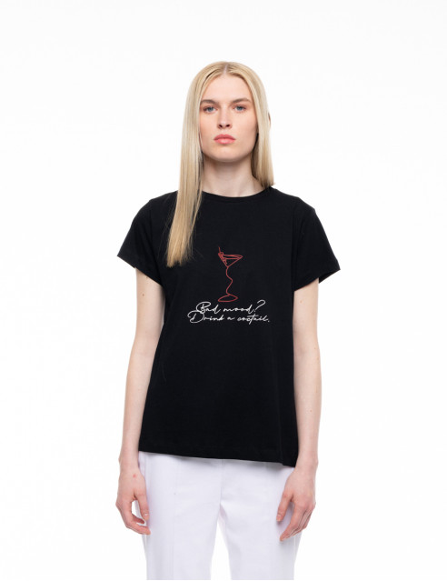 B' Γυναικείο t-shirt με τύπωμα ''RED COCTAIL''
