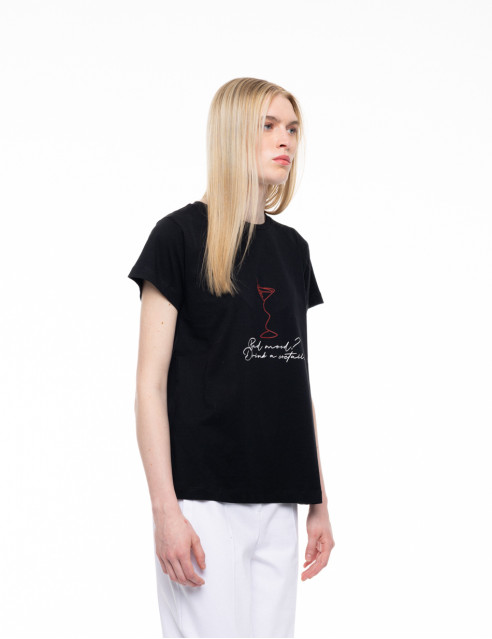 B' Γυναικείο t-shirt με τύπωμα ''RED COCTAIL''