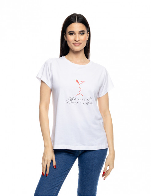 B' Γυναικείο t-shirt με τύπωμα ''RED COCTAIL''