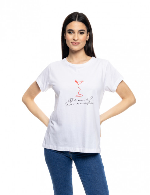 B' Γυναικείο t-shirt με τύπωμα ''RED COCTAIL''