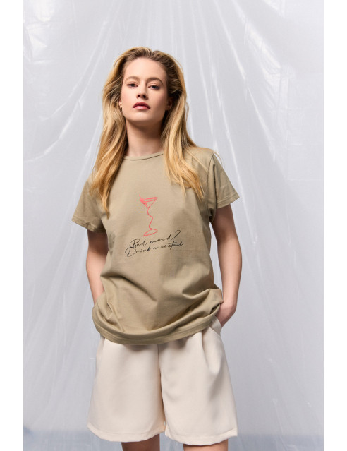 B' Γυναικείο t-shirt με τύπωμα ''RED COCTAIL''