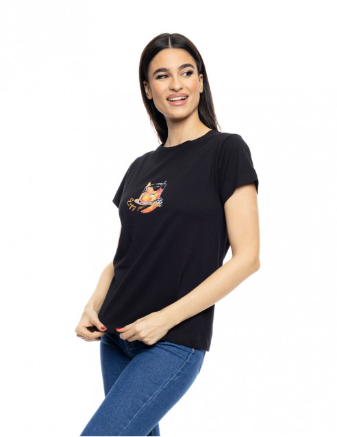 S' Γυναικείο t-shirt με τύπωμα ''SHORT GLASS''