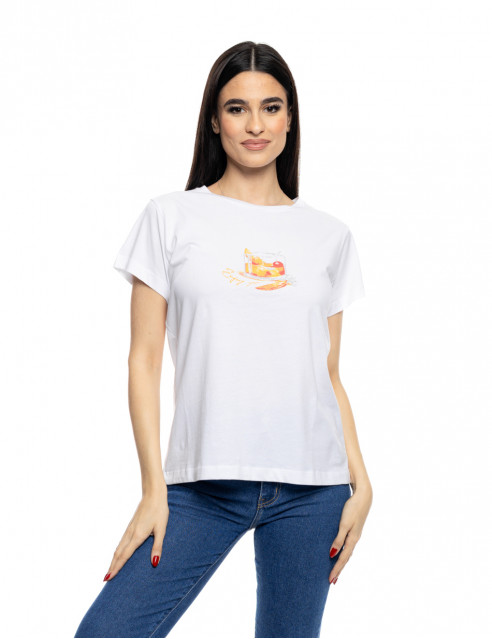 S' Γυναικείο t-shirt με τύπωμα ''SHORT GLASS''