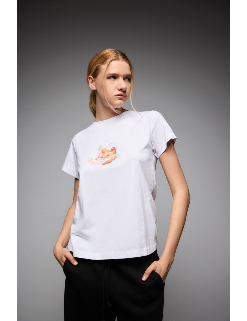 S' Γυναικείο t-shirt με τύπωμα ''SHORT GLASS''