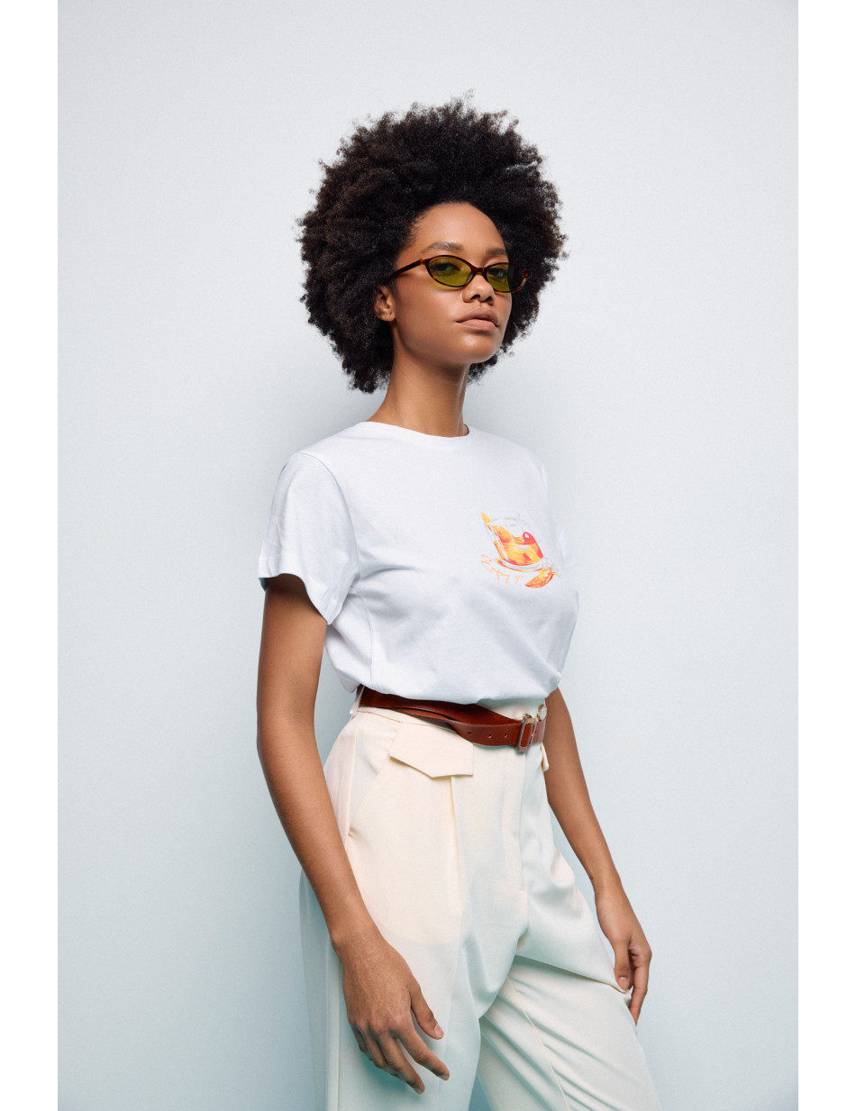 S' Γυναικείο t-shirt με τύπωμα ''SHORT GLASS''