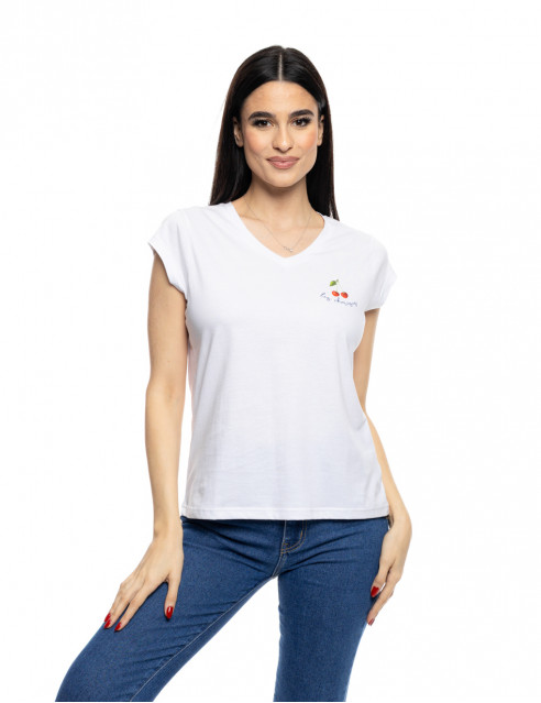 S' Γυναικείο t-shirt με τύπωμα ''CHERRY''