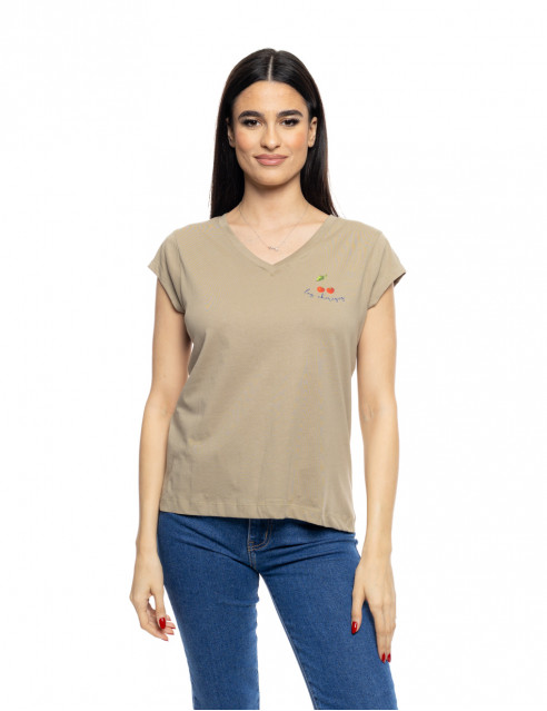 S' Γυναικείο t-shirt με τύπωμα ''CHERRY''