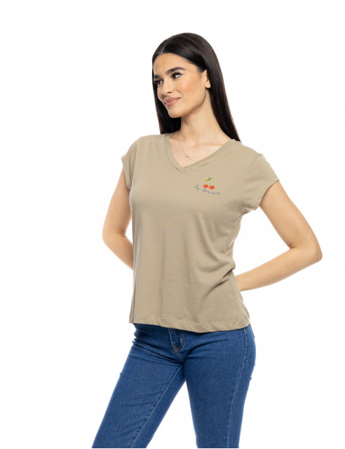 S' Γυναικείο t-shirt με τύπωμα ''CHERRY''