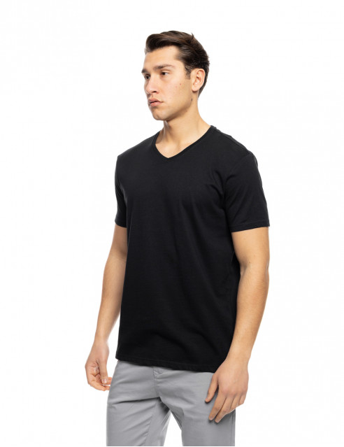 ST' Ανδρικό βαμβακερό t-shirt με V λαιμό