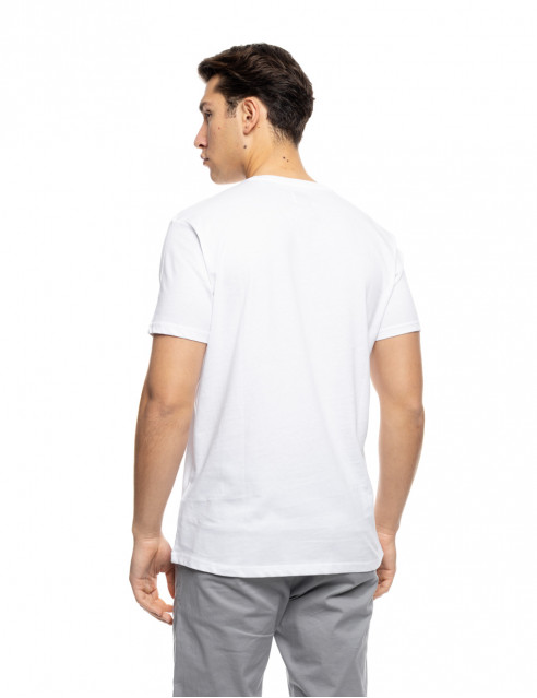 ST' Ανδρικό βαμβακερό t-shirt με V λαιμό