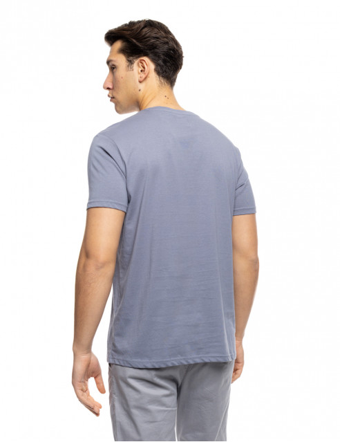 ST' Ανδρικό βαμβακερό t-shirt με V λαιμό