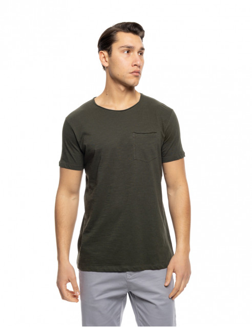ST' Ανδρικό βαμβακερο t-shirt με τσέπη