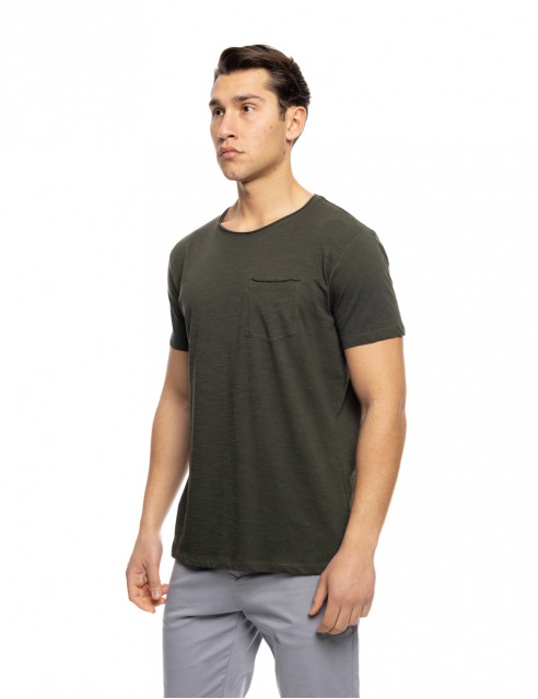 ST' Ανδρικό βαμβακερο t-shirt με τσέπη