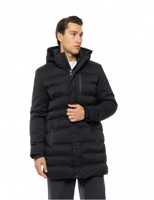 Splendid Ανδρικό μακρυ puffer πανωφόρι με κουκούλα