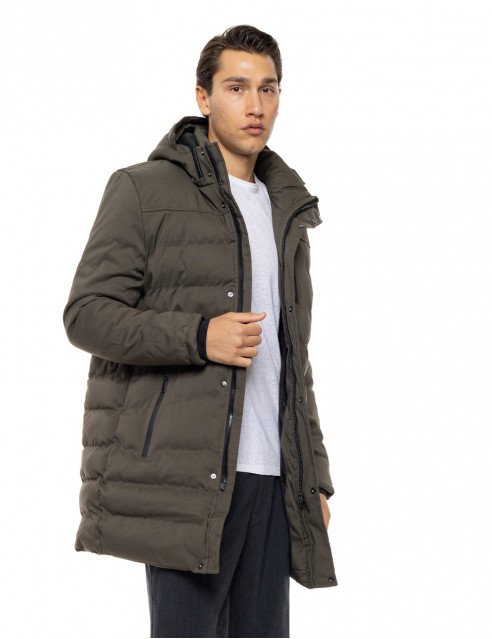 Splendid Ανδρικό μακρυ puffer πανωφόρι με κουκούλα
