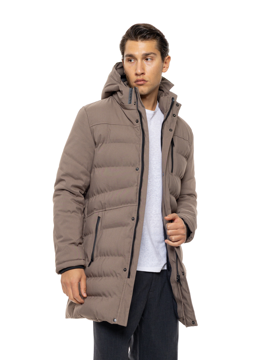 Splendid Ανδρικό μακρυ puffer πανωφόρι με κουκούλα