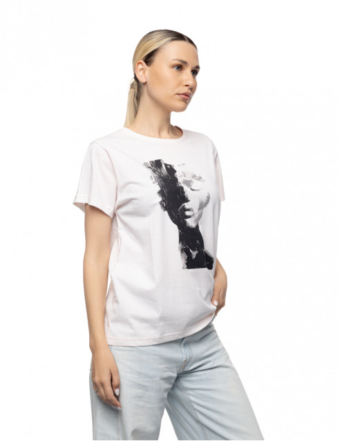 Smart Γυναικείο t-shirt με τύπωμα πρόσωπο