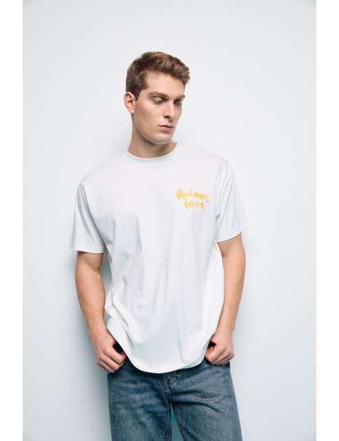Smart Ανδρικό oversized μπλουζάκι με τύπωμα 